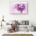 thumbnail image 5 of Startonight Canvas Wall Art Abstract White Purple Flowers Painting Framed 32" x 48", 5 of 6