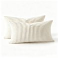 thumbnail image 2 of Soft Corduroy Decorative Throw Pillow Covers 20x12in，Set of 2, Mordern Nordic Home Decor, Boho Farmhouse Cushion Covers for Couch Bed Sofa Living Room, 2 of 5
