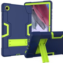 Dteck Case for Samsung Galaxy Tab A8 10.5 2022 tablet SM-X200/X205, Heavy Duty Hybrid Rugged 3 Layer Full Body Protection Case with Built-in Kickstand,Navy Green