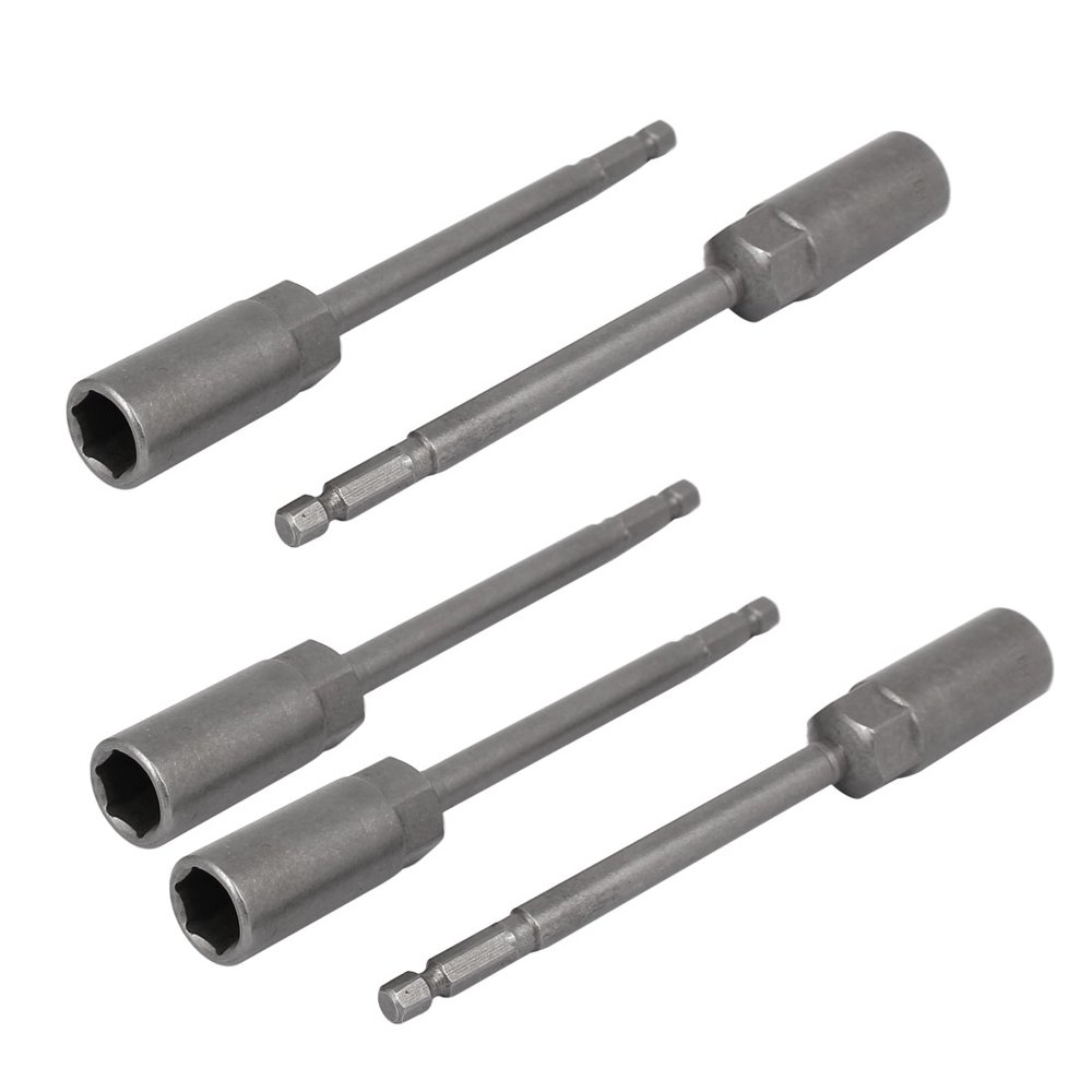 148mm Length 7mm Hex Shank 13mm Hexagonal Deep Socket Nut Driver Bit