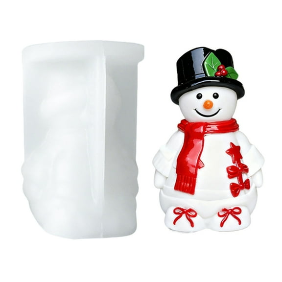 Christmas Theme Silicone Mold Snowman Shape Silicone Mould For Handmade Soap Making Epoxy Resin Craft