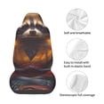 thumbnail image 4 of Naloa Sunset Flower Meditating Raccoon Car Seat Covers Universal Front Seat Coves for Car Accessories ,Padded Car Covers for Automotive, SUV, Truck, and Van, 4 of 5
