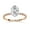 Rose Gold, variant on Hidden Halo Engagement Ring for Women, 1.50 Carat (ctw) Oval and Round Cut Lab Grown Diamond Solitaire Ring In 14K White Gold Over Sterling Silver F-G-H, SI Quality Gifts For Her Ring Size-8