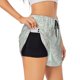 thumbnail image 1 of Balery Retro Snake Pantalones cortos deportivos para mujer con forro y dos bolsillos, elásticos, para entrenamiento, gimnasio, yoga-XX-Large, 1 of 7