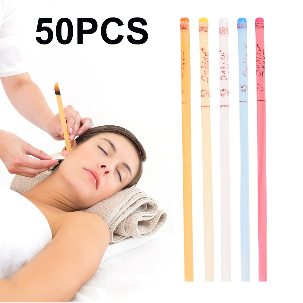 50Pack Ear Wax Candling Beeswax Taper Candling Natural