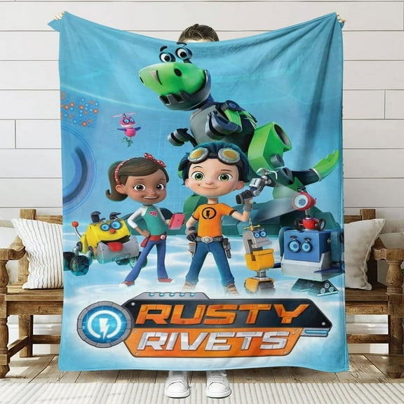 Rusty Rivets Throw Blanket Gifts for Fans Lover Girls Boys Women Present Hoodie Him Bed 60"x80"