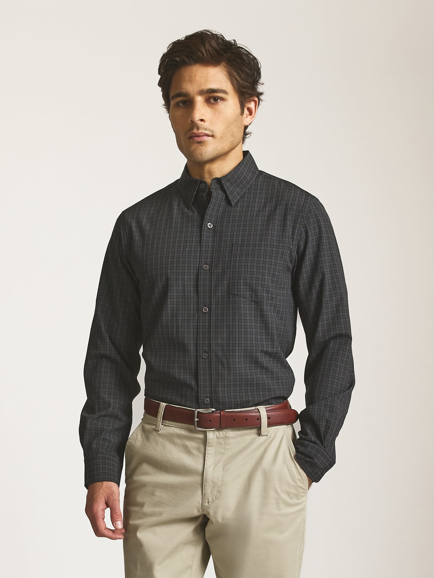 Chaps Men’s and Big Men’s Everyday Performance Long Sleeve Shirt, Sizes S–2XL