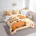 thumbnail image 2 of Erosebridal Kawaii Capybara Kid Bedding Comforter Set, Cartoon Stars Print King Bedding Sets, 7-Piece, 2 of 7