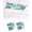 Turquoise, Mint, White, variant on 1 Pack Fluorescent Light Cover for Ceiling Lights, Blue Sunflowers Magnetic Classroom Light Filters 4x2 Feet, Flowers Modern Abstract Art Decorative Ceiling Shade Panel for Office