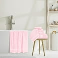 thumbnail image 5 of GLAMBURG Ultra Soft 8-Piece Towel Set - 100% Pure Ringspun Cotton, Contains 2 Oversized Bath Towels 27x54, 2 Hand Towels 16x28, 4 Wash Cloths 13x13 - Ideal for Everyday use, Hotel & Spa - Pink, 5 of 7