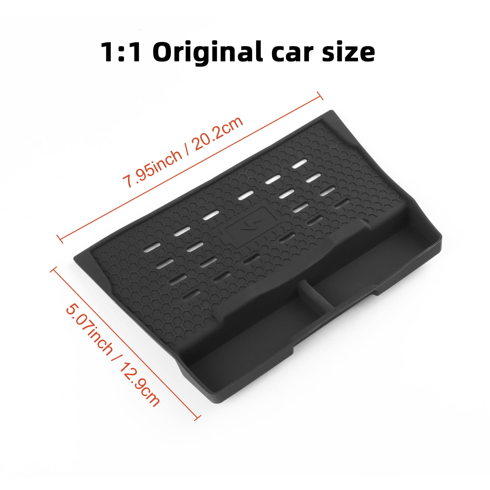 Center Console Wireless Charging Silicone Protective Mat for 2024-2025 Ford Mustang Car Interior Accessories, Black