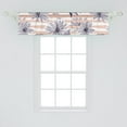 thumbnail image 2 of Ambesonne Floral Fun Window Valance with Rod Pocket, Chamomile and Stripes, 54" X 18", Pale Mauve Pale Salmon, 2 of 2