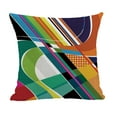 thumbnail image 3 of Throw Pillow Cover Abstract Chaotic Waves Rainbow Colors Decor Lumbar Pillow Case Cushion for Sofa Bed 18x18 Inch, 2 PCS Pattern 1, 3 of 8