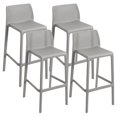 thumbnail image 5 of Avaloomia Home Outdoor Bar Stools Set of 4, 29.5" Plastic Bar Stools with Back No Assembly Stackable Counter Barstool for Kitchen Patio Backyard, Light Gray, 5 of 7