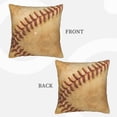 thumbnail image 3 of Bingfone Vintage Baseball Linen Throw Pillow Covers Cushion Case Pocket Button Vintage Farmhouse Pillowcase for Sofa Couch Bed 16"x16", 3 of 9
