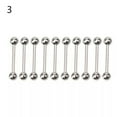 thumbnail image 5 of GKNET 10X Stainless steel Ball Tongue Navel Nipple Barbell Bars Body Piercing Rings_yi-8#-1.6*18*5mm, 5 of 9