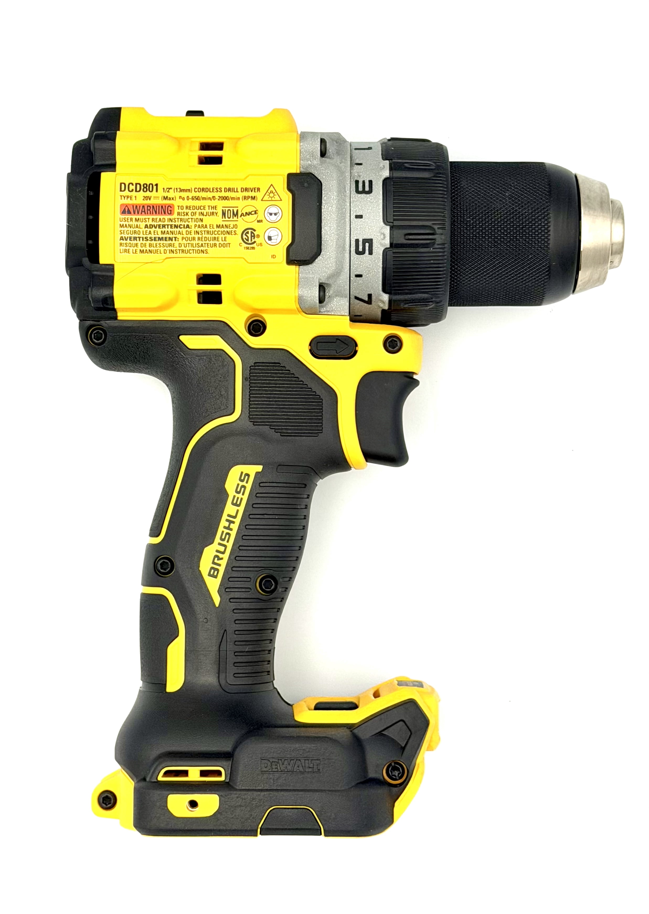 DEWALT 20V MAX XR Brushless Cordless 1/2 in. Drill/Driver (Tool Only) (DCD801B)