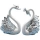 thumbnail image 1 of Paquete de 2 esculturas de plástico de cisne con forma de corona para decoración de tartas, adorno de escritorio y adorno para coche., 1 of 5