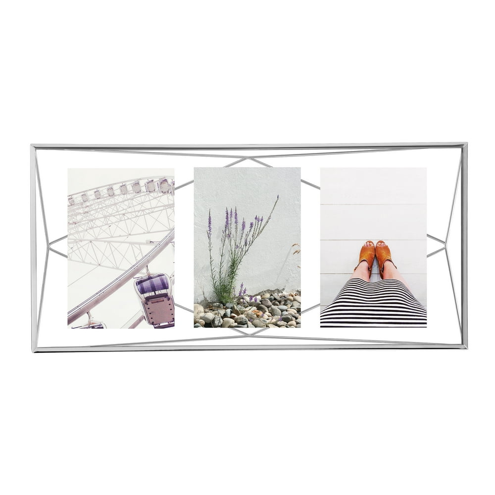 Umbra Prisma 3 Opening Multi Picture Frame, Holds Three 5x7 Photos
