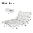 thumbnail image 7 of Euroco Lazy Sofa Adjustable Folding Futon Sofa with Two Pillows Video Gaming Sofa for Living Room, Burgundy, 7 of 7