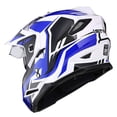 thumbnail image 4 of Casco 1Storm Storm Force Blue Dual Sport con doble visera, talla L, 4 of 8