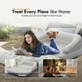 thumbnail image 5 of Honeydrill 78" x 54" x 24" Inflatable Sofa, 5-in-1 Air Couch, White/Flocked Surface, 5 of 8