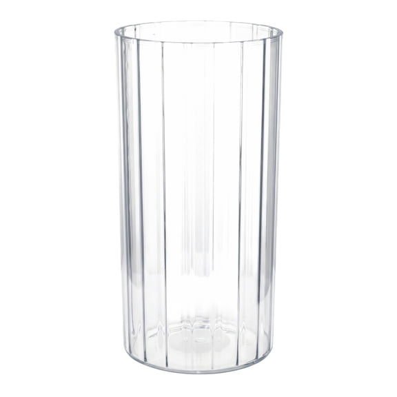 Unique Bargains Acrylic Cylinder Vase Clear Tall Plastic Vase Clear 3.9"L x 3.9"L x 7.9"H