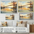 thumbnail image 4 of Designart "Golden Gateway Orange Bridge V" Bridges Floater Framed Wall Decor, 4 of 7