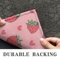 thumbnail image 6 of Red Strawberry Plants Fruit Heart Pink Pattern Door Rugs,Washable Non Slip Door Mats Indoor,Decorative Door Mats,Entry Mat Indoor for Entrance,Bedroom,Kitchen,Bathroom,20"x32", 6 of 6