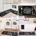 thumbnail image 5 of Black and White Kitchen Rugs Sets of 2 Non Slip Microfiber Mats for Floor Washable Farmhouse Area Rug Carpet Runner Hallway Laundry Room 17"x 47"+17"x 30", 5 of 6