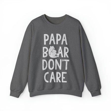 Papa Bear Don't Care Unisex Crewneck Sweatshirt