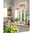 thumbnail image 5 of Orange Abstract Texture Kitchen Valances for Windows Modern Retro Mottled Valance Curtains&nbsp; for Kitchen /Living Room/Bedroom/ Bathroom Decor, 42"x12 " ,Rod Pocket 1 Panel, Blue Beige, 5 of 7