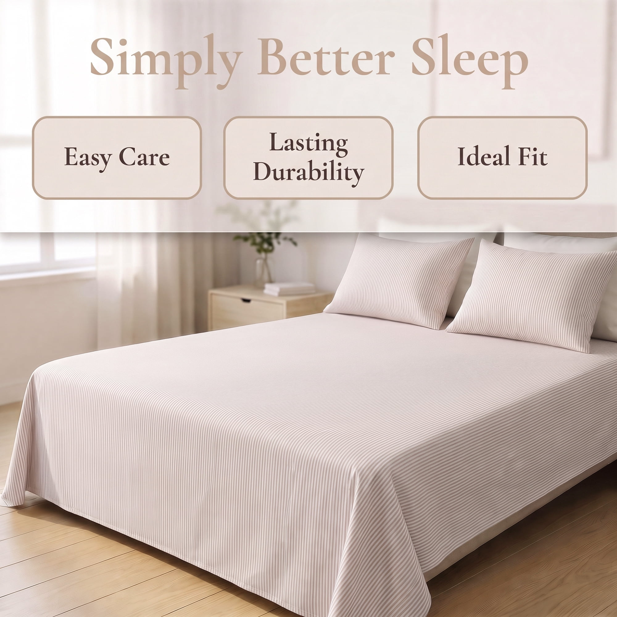 Unique Bargains Ployester Soft Flat Sheet Wrinkle Bedding for Bedroom Brown 63"x91"