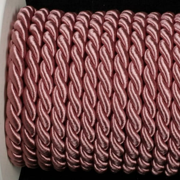 The Ribbon People Rose Pink Braided Cording Wired Craft Ribbon 0.25" x 17 Yards