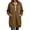 01 Brown, variant on Fewfanhot Womens Fall Outfits Winter Long-Sleeve Hooded Quarter-Zip Casual Jacket with Pockets