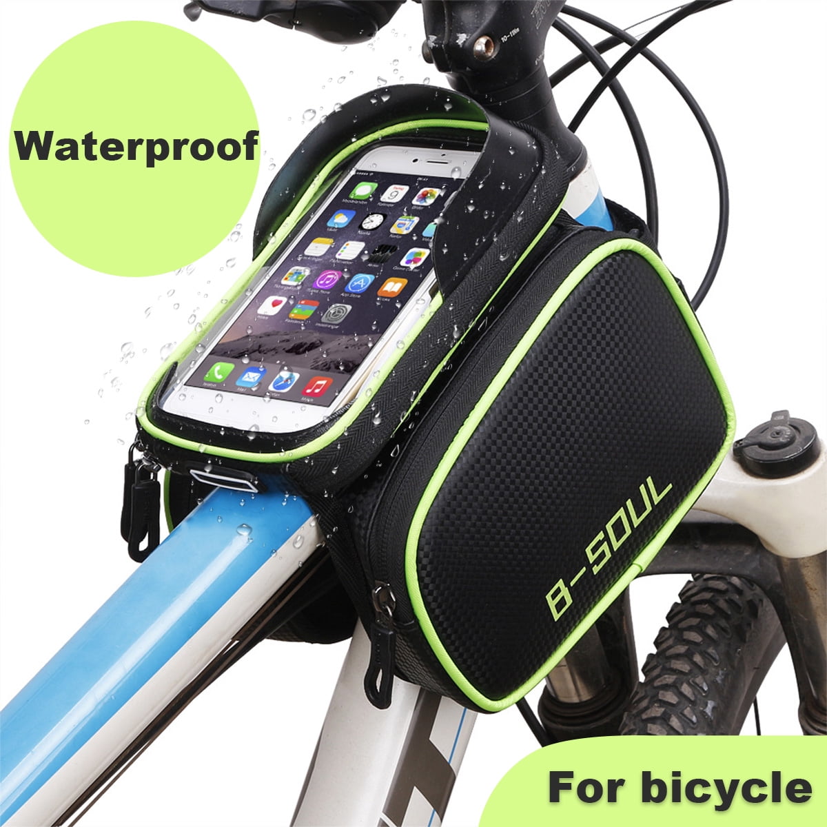 Cycling Bicycle Bike Top Frame Front Pannier Saddle Tube Bag Double Pouch Holder