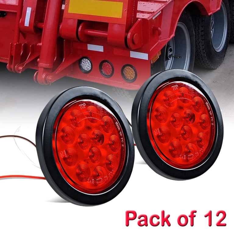 Red Rear Fog Light Automobile Tail 1 Red Rear Tail Fog Light Auxiliary Stop Lamp 12-24V ...