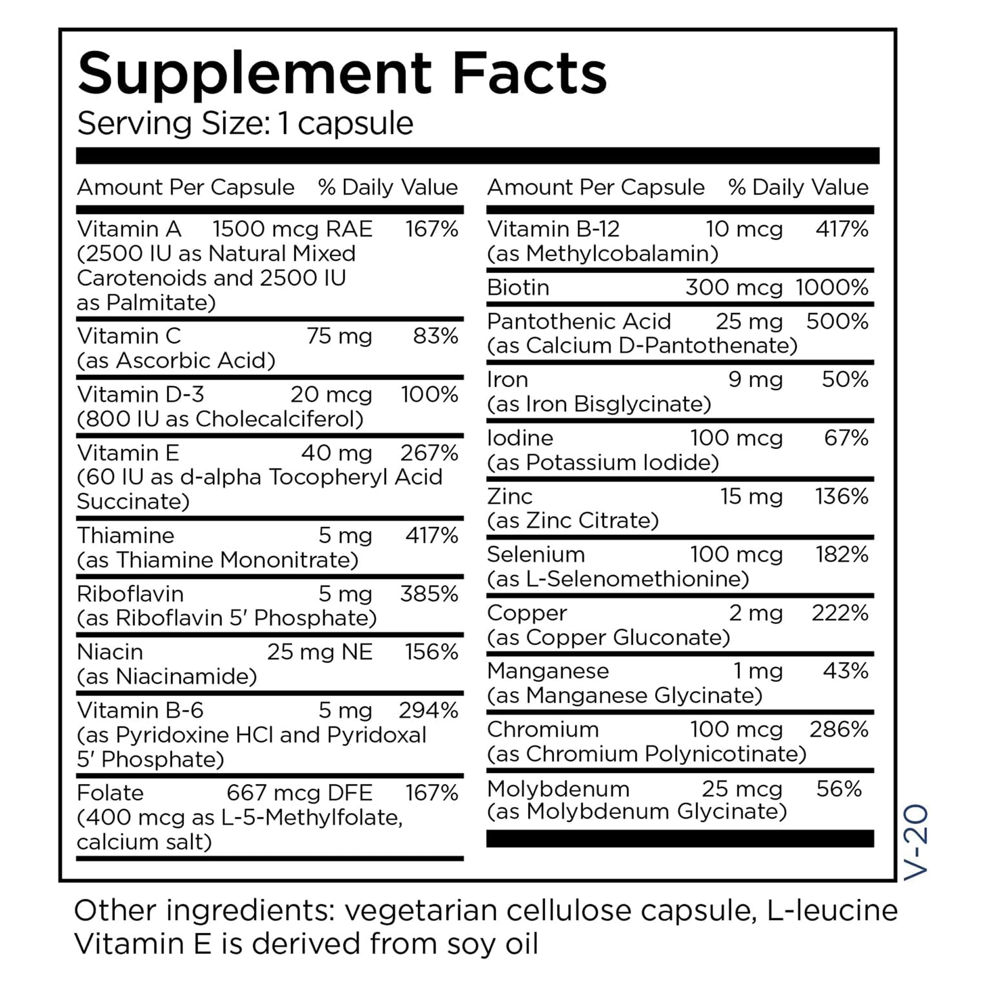 Metabolic Maintenance Little One - Kids Multivitamin for Ages 6-12 - Iron, Vitamin D & B Complex - Daily Nutrition Support - Easy-to-Swallow Capsules - 90 Servings - 90 Count