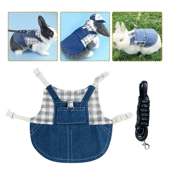 LOLIPPYY Adjustable Denim Bunny Carrier Set for and Small Pets, Comfortable and Pet