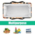 thumbnail image 5 of Maple Ieaf Pumpkin Large Foldable Oxford Cloth Beach Bag Storage Bin Shopping Basket Cube Organizer, 5 of 7