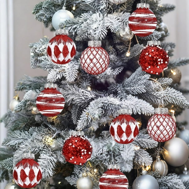 Christmas Decorations Christmas Ball Set Electroplated Plastic Painteds Christmas Tree Ornaments 6cm 16 Pieces