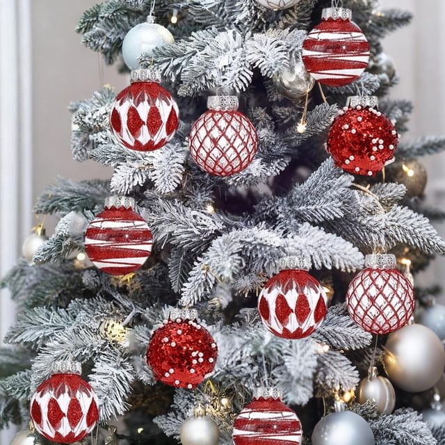 Christmas Decorations Christmas Ball Set Electroplated Plastic Painteds Christmas Tree Ornaments 6cm 16 Pieces