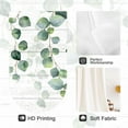 thumbnail image 2 of Green Floral Kitchen Window Curtains 27.5 x 39 Inch Small Short Mini Cafe Rod Pocket Sage White Eucalyptus Botanical Leaf Living Bedroom Room Home Treatment Set of 2 Curtain Panels Drapes Tiers, 2 of 6