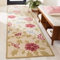 thumbnail image 3 of SAFAVIEH Chelsea Melyssa Floral Wool Area Rug, Ivory/Green, 2'6" x 4', 3 of 10