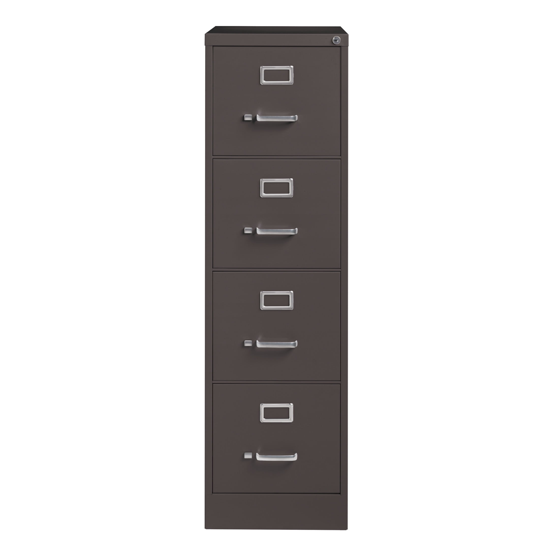 Hirsh 26.5" Deep 4 Drawer Letter Width Vertical File Cabinet, Commercial Grade, Medium Tone Brown