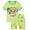 Light Green, variant on WOYY Toddler Girls Clothing Set Short Sleeve Graphic T Shirt Shorts Outfits Sleepwear Pajamas
