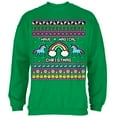 thumbnail image 1 of Retro 90s Rainbow Unicorn Magical Ugly Christmas Sweater Mens Sweatshirt, 1 of 1