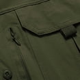 thumbnail image 4 of Ynynloco Men's Short Sleeve Work Casual Shirt, Utility Tactical Cargo Shirts for Fishing Outdoor Hiking Safari with Pockets, 4 of 9