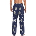 thumbnail image 2 of Floral Daisy Pattern Ghost Pajama Pants, Men's Lounge Pants Light with Drawstring and Pockets, Christmas New Year Birthday Father's Day Gifts, Medium, 2 of 7