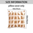 thumbnail image 6 of REGALWOVEN Geometric Pillow Covers Set of 2 Soft Plush Cushion Cases Modern Decorative Throw Pillows for Sofa Bedroom Khaki 18" x 18", 6 of 6